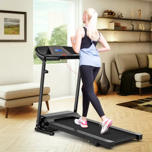 1.0 HP Foldable Treadmill Electric Support Mobile Power