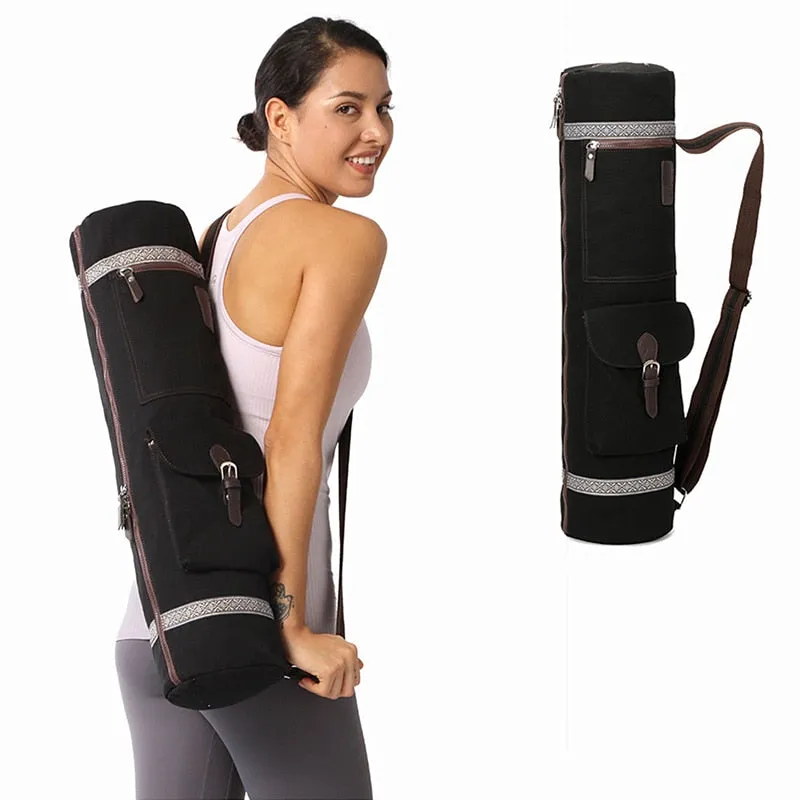 1Pc Portable Outdoor Yoga Mat Bag Gym Fitness Exercise Dance Pilates Pad Storage Carry Sack