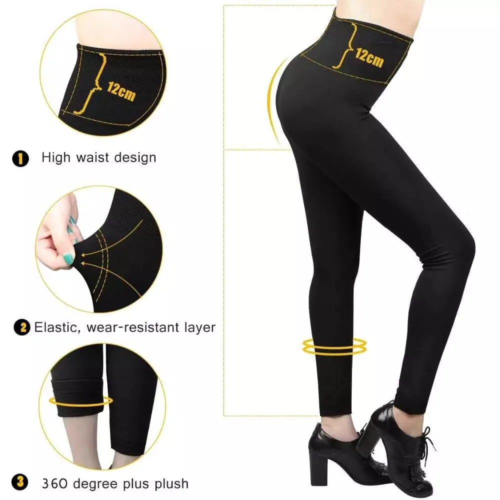 6-Pack: Women’s Extra Fleece Leggings High Waist