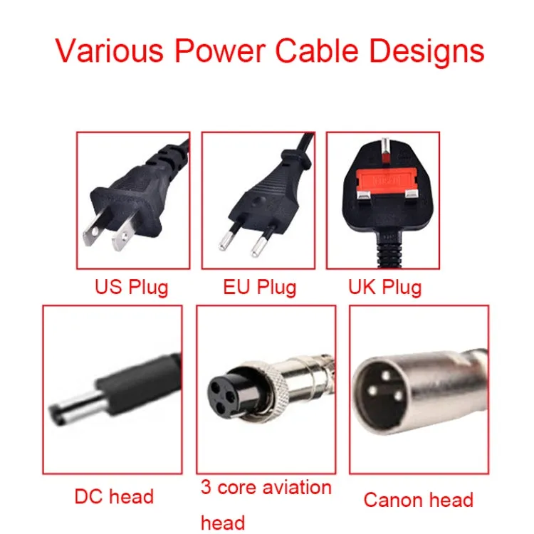 84W 42V/2A Electric Vehicle Smart Temperature Control Heat Dissipation Charger, Spec: Canon(UK Plug)