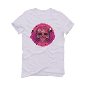 Air Jordan 12 “Hyper Pink” 2021 White T-Shirt (skull roses)