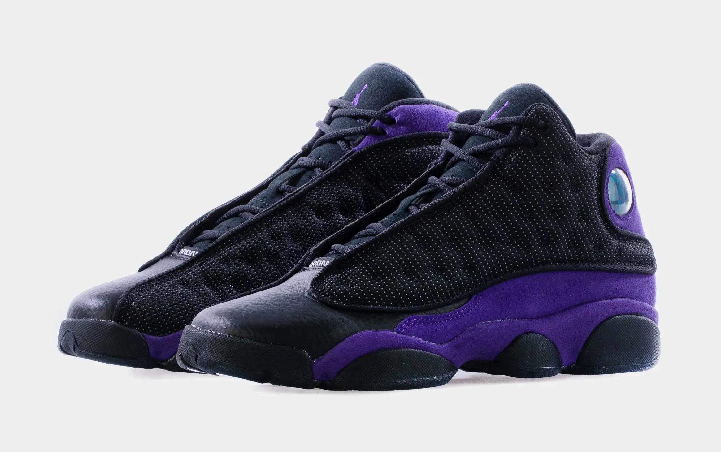 Air Jordan 13 Retro Court Purple Grade School Lifestyle Shoes (Black/Court Purple)