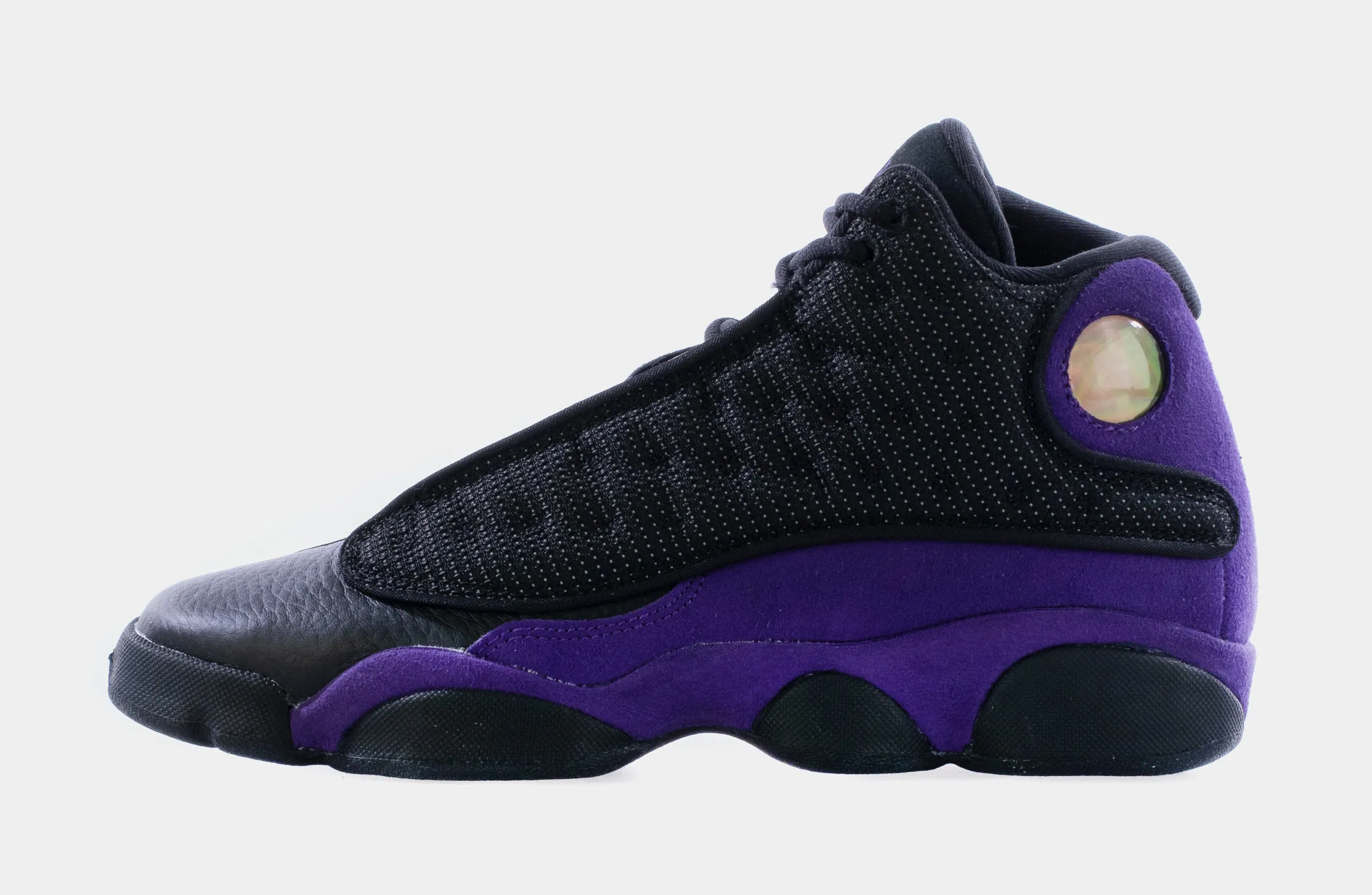 Air Jordan 13 Retro Court Purple Grade School Lifestyle Shoes (Black/Court Purple)