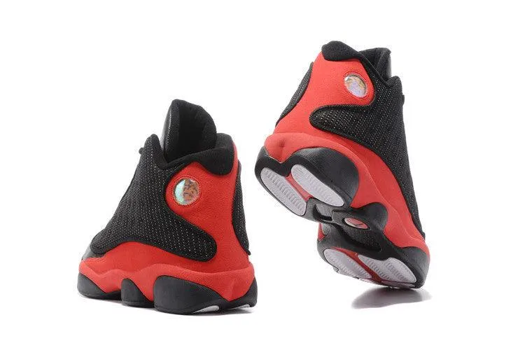 AJ 13 Retro Bred Black and Red Sneakers