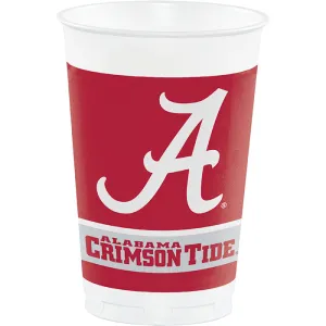 Alabama Crimson Tide 20 Oz Plastic Cups (8/Pkg)