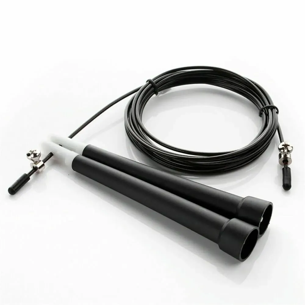 AMIFIT Plastic Speed Jump Rope, Black