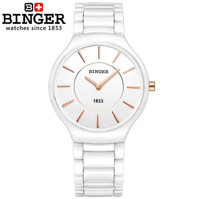 Binger Swiss Ceramic Quartz Men's Watch B 8006