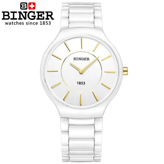 Binger Swiss Ceramic Quartz Men's Watch B 8006