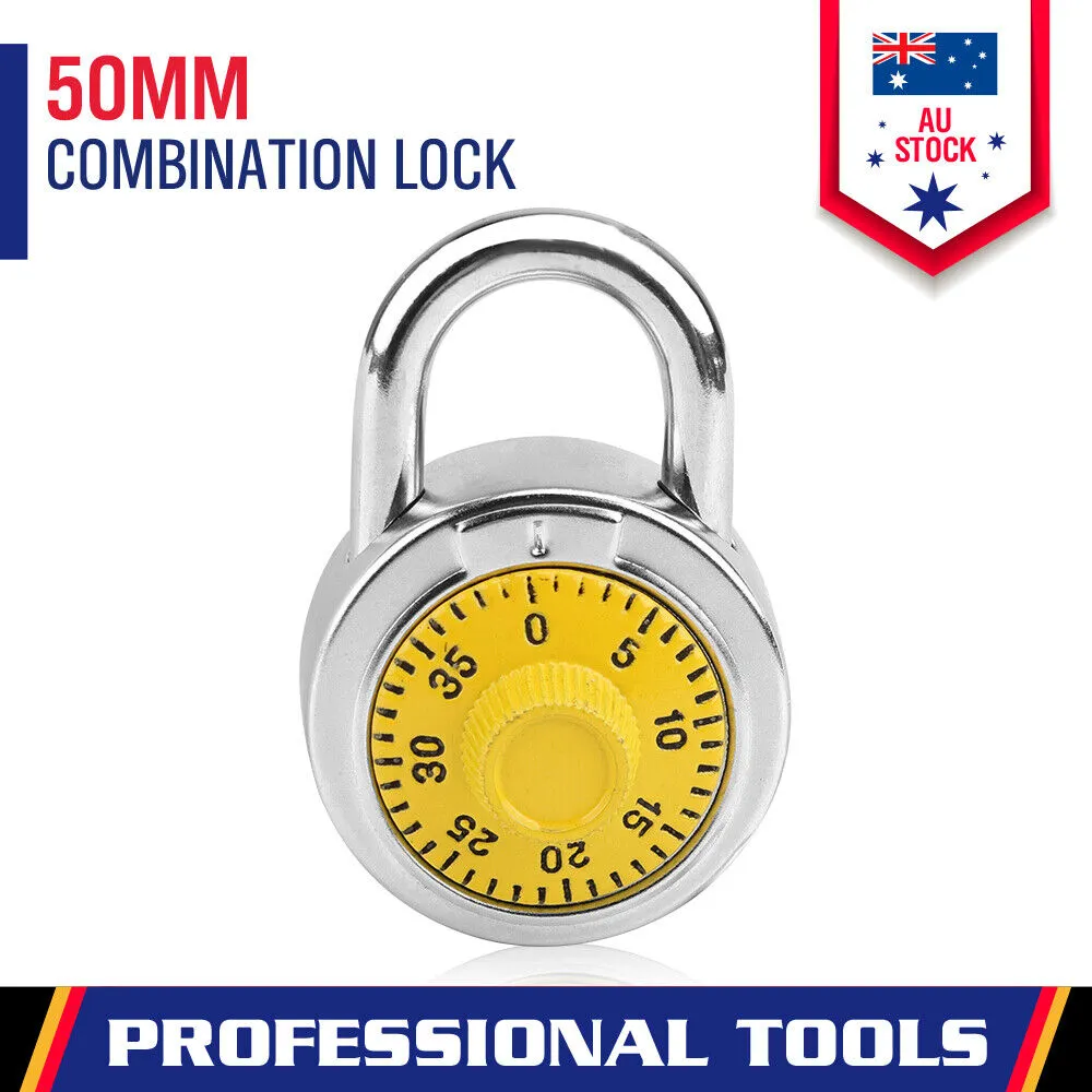 Black Dial Combination Lock | Gym, School, Toolbox, Indoor