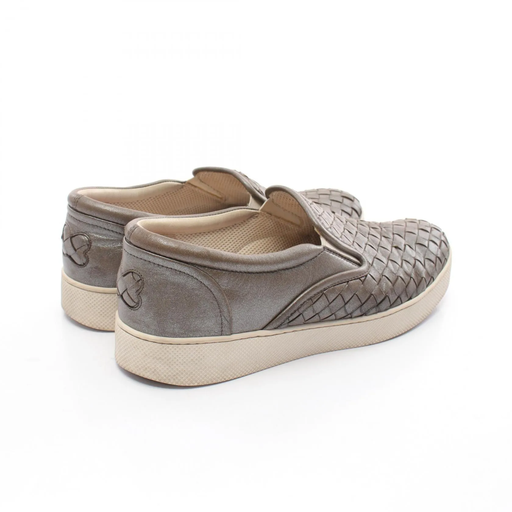 Bottega Veneta Leather Intrecciato Slip-On Shoes