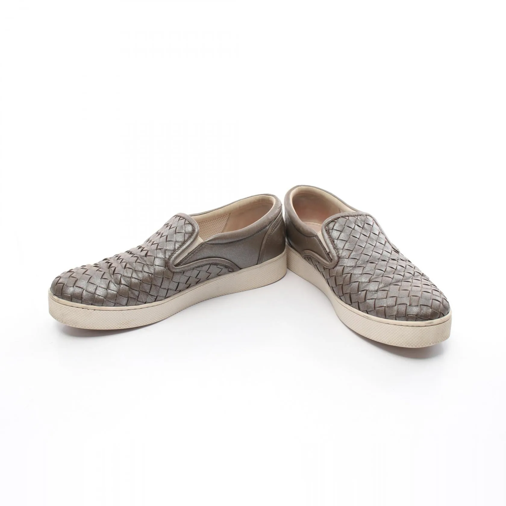 Bottega Veneta Leather Intrecciato Slip-On Shoes