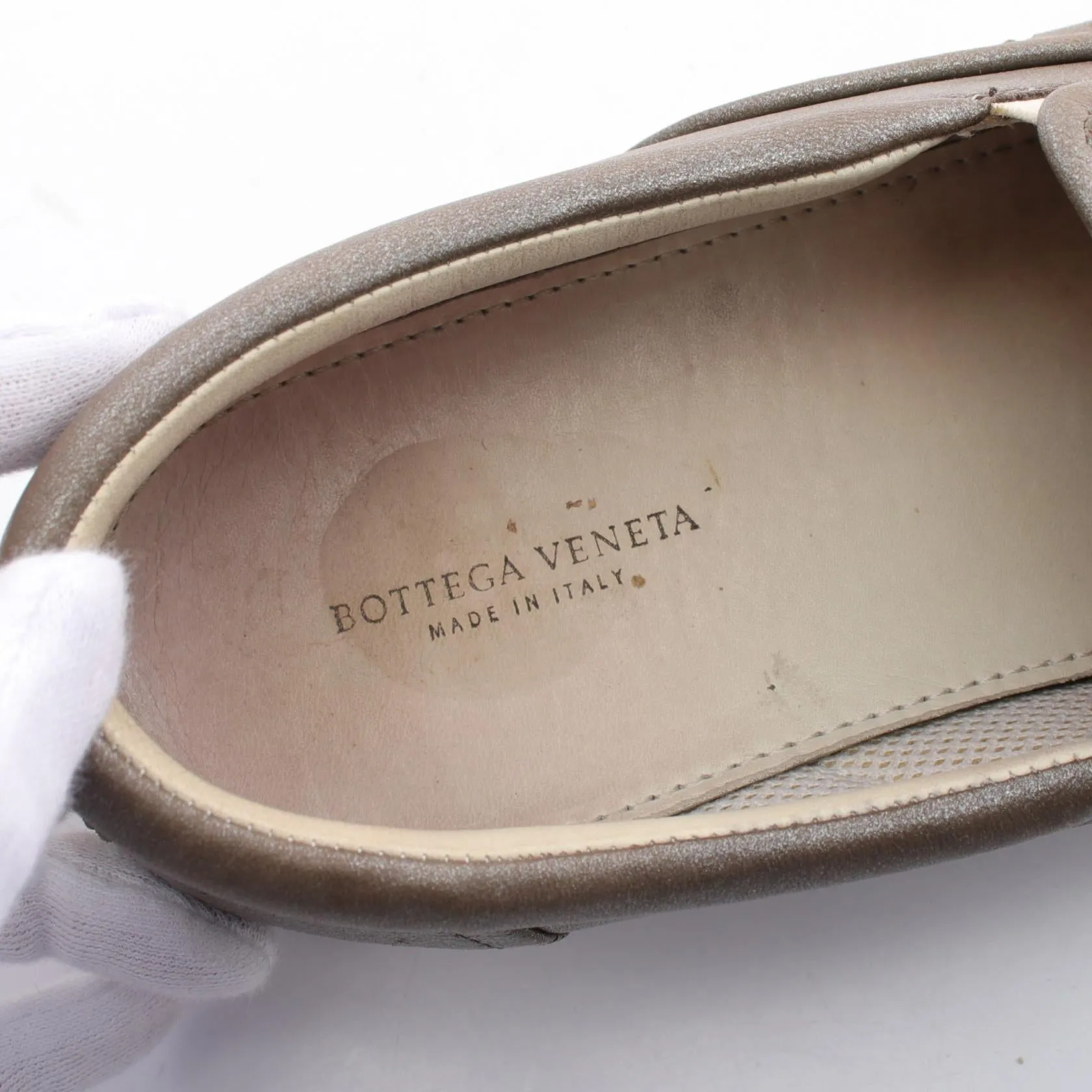 Bottega Veneta Leather Intrecciato Slip-On Shoes