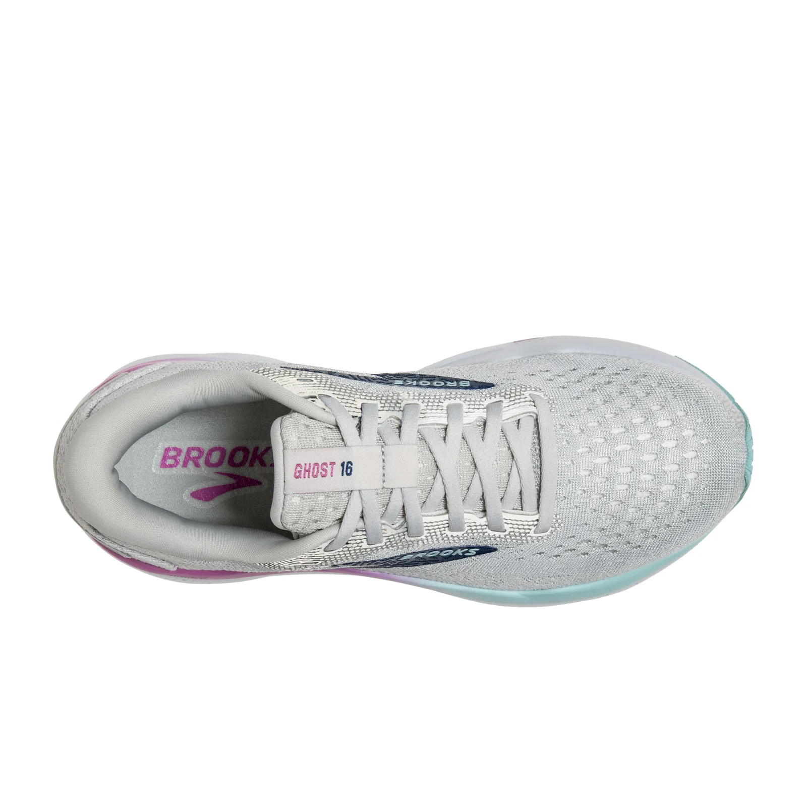 Brooks Ghost 16 Running Shoe (Women) - White/Grey/Estate Blue