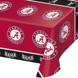 Bulk University of Alabama Plastic Table Covers (12 per Case)