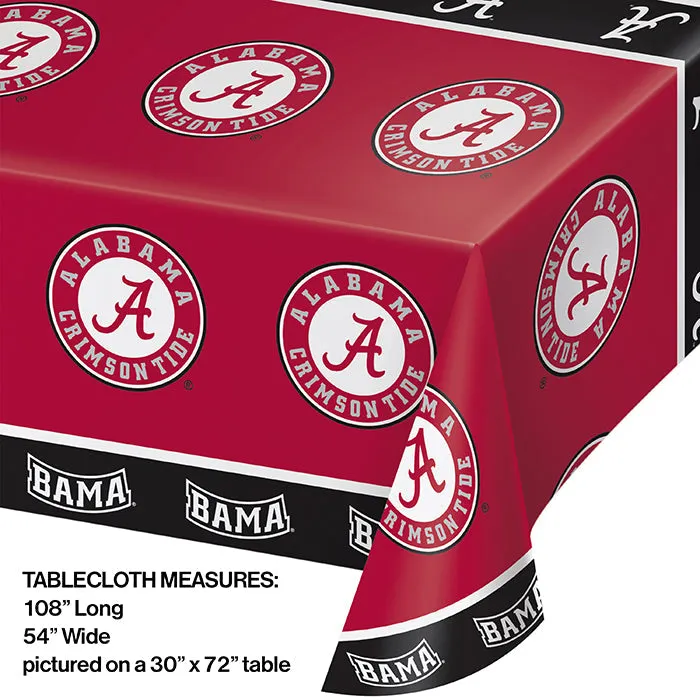 Bulk University of Alabama Plastic Table Covers (12 per Case)