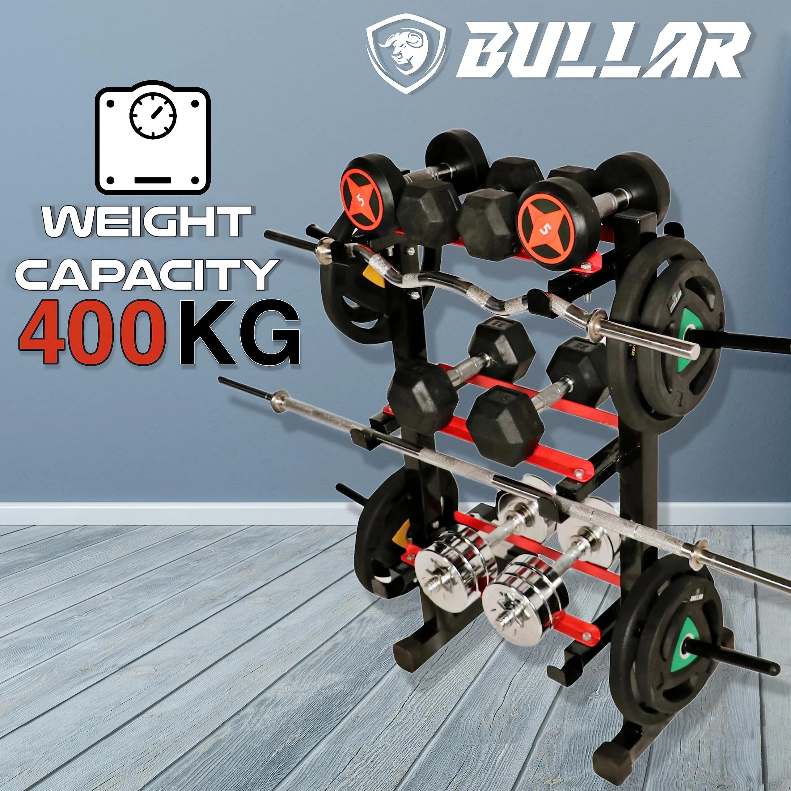 BULLAR dumbbell rack for home gym fitness (DUMBBELL-RACK-PRO)