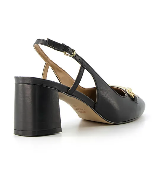 Cassie Snaffle Open Court Heels Black