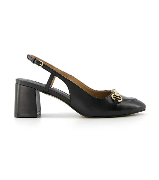 Cassie Snaffle Open Court Heels Black