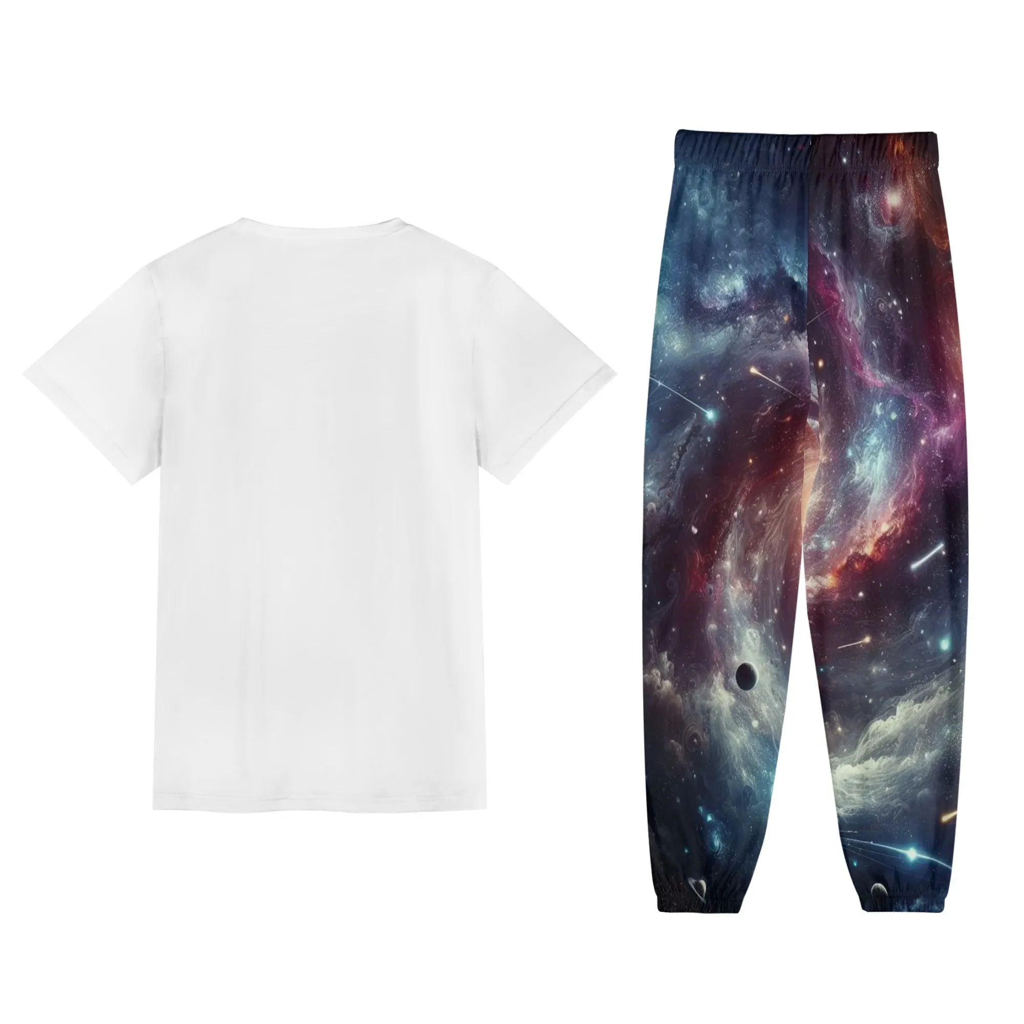 Celestial Zodiac Womens Short Sleeve Sports Outfit Set