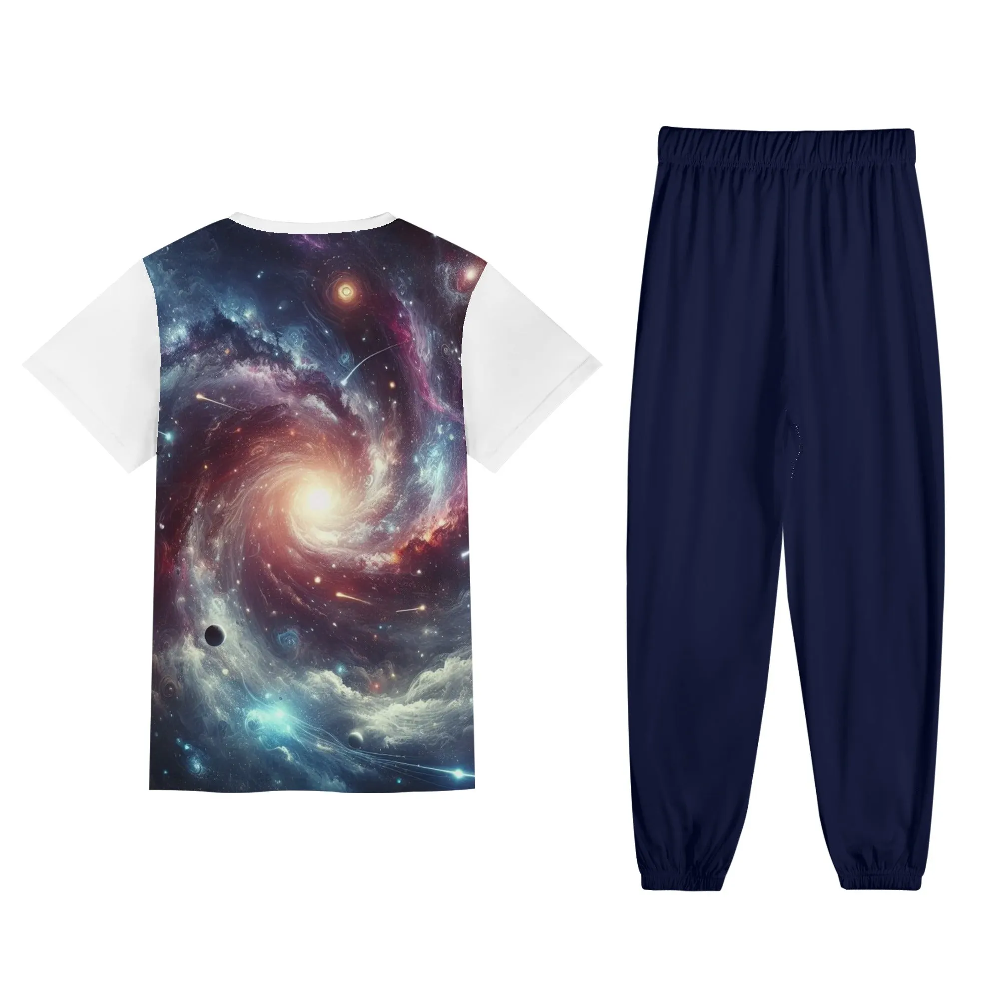 Celestial Zodiac Womens Short Sleeve Sports Outfit Set