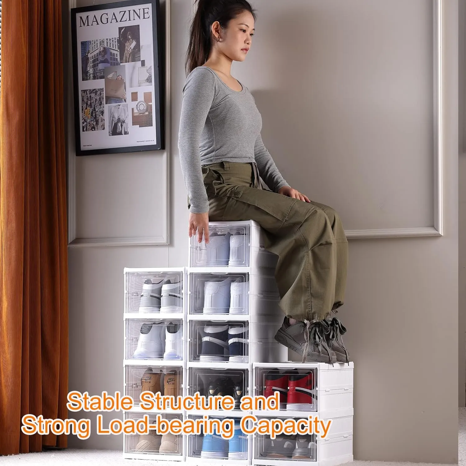 ClearView 6-Tier Shoe Rack