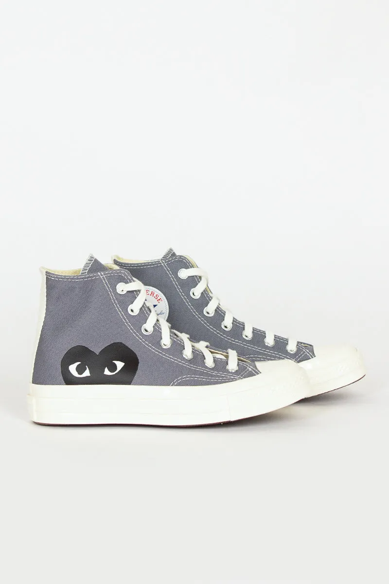 Comme Des Garçons PLAY X Chuck Taylors 1970'S Hi Grey