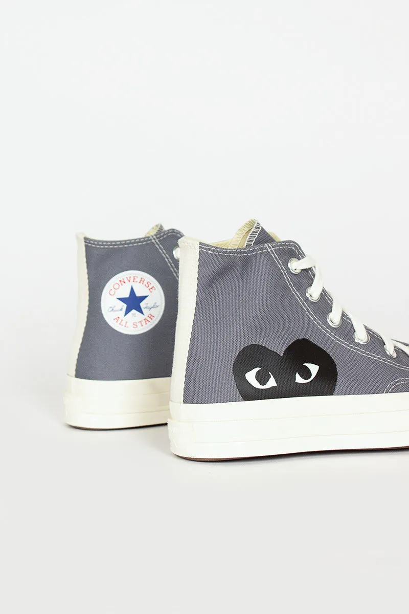 Comme Des Garçons PLAY X Chuck Taylors 1970'S Hi Grey