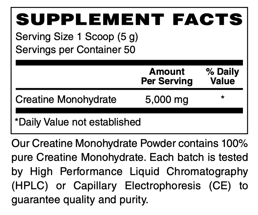 Creatine Monohydrate Powder, grams