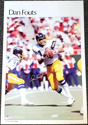 Dan Fouts "Superstar" San Diego Chargers Vintage Original Poster - Sports Illustrated by Marketcom 1981