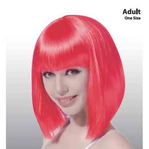 Deluxe Crazy Horse Style Red Bob Wig