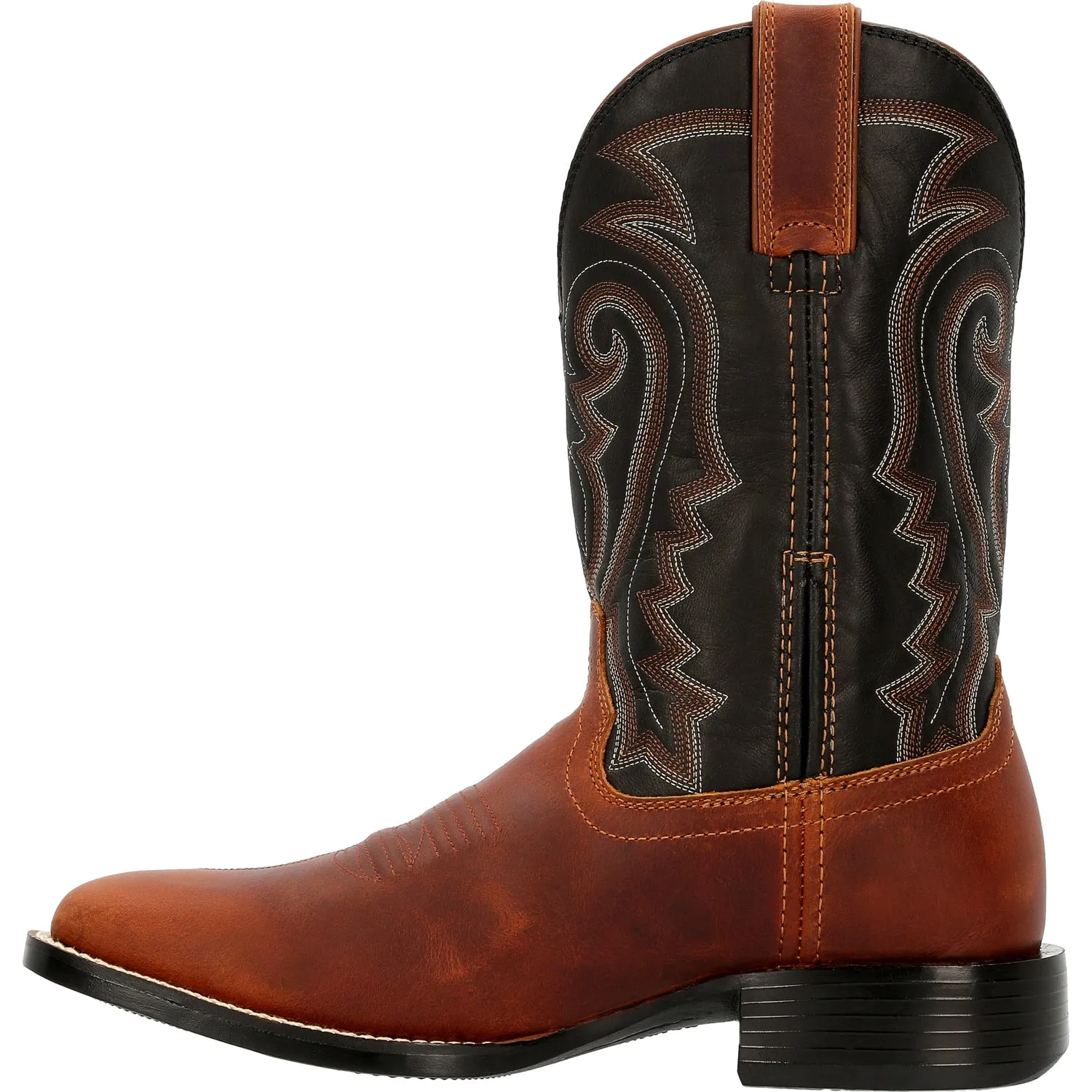 Durango Mens Westward Western Inca Brown/Black Leather Cowboy Boots