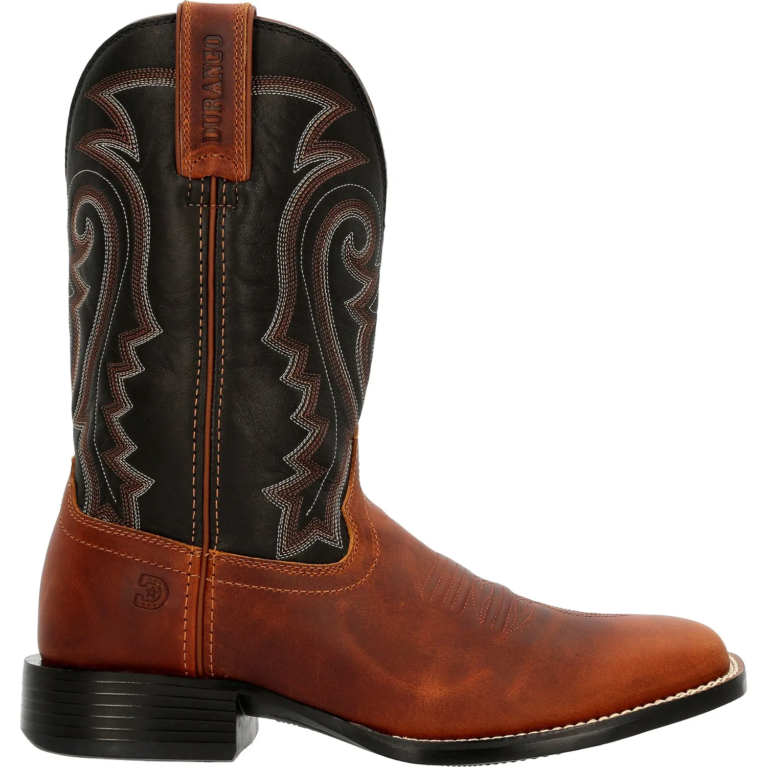 Durango Mens Westward Western Inca Brown/Black Leather Cowboy Boots