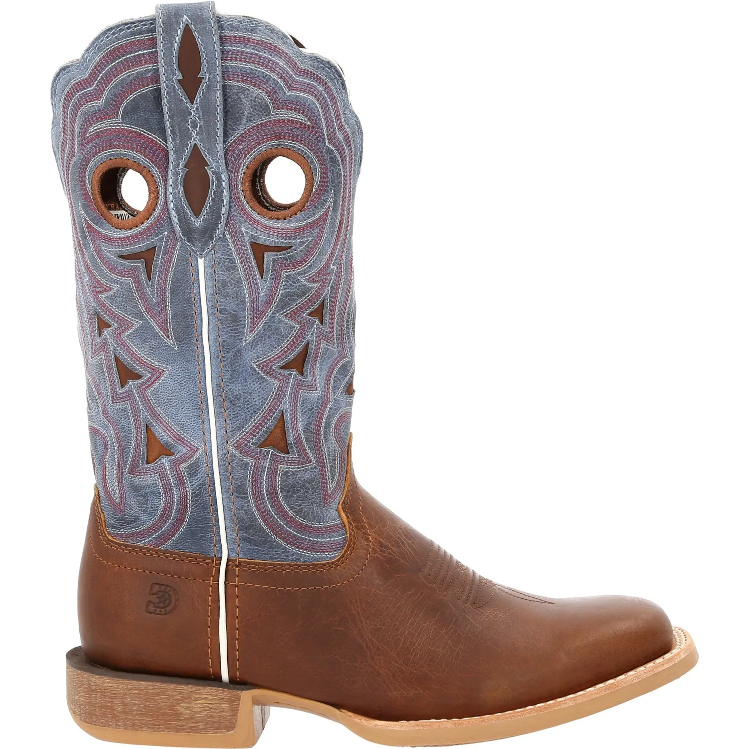 Durango Womens Lady Rebel Pro Golden/Periwinkle Leather Cowboy Boots