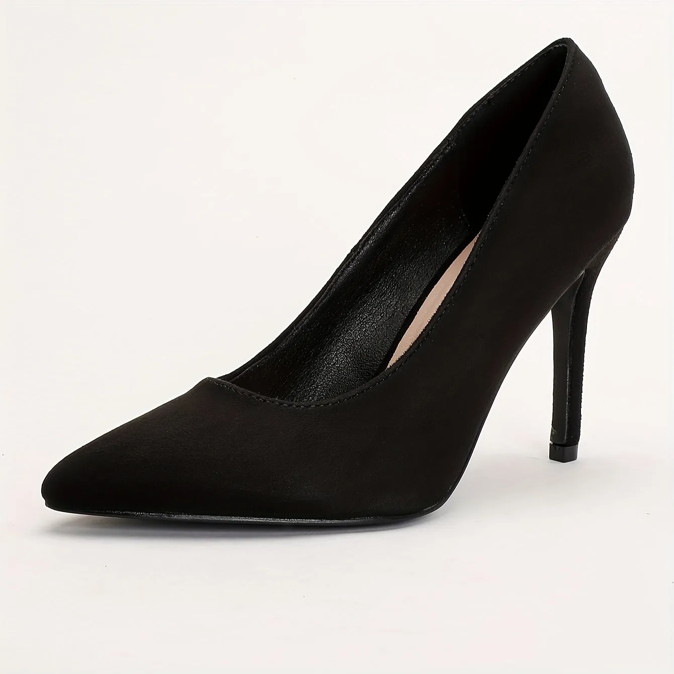 Elegance in Motion: Lightweight Solid Color Suede Stilettos