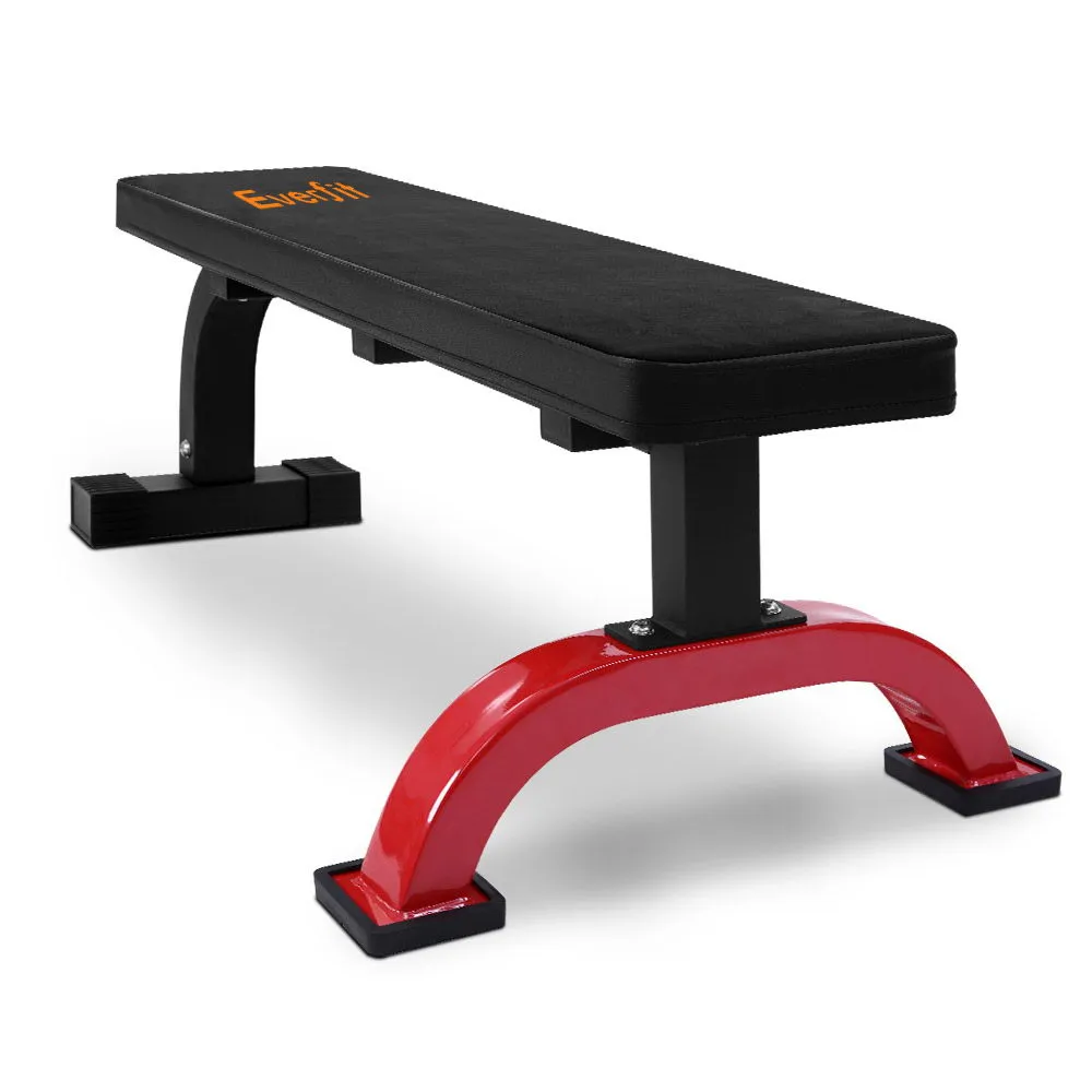 Everfit Fitness Flat Bench Weight Press Gym Home Strength Training Exercise