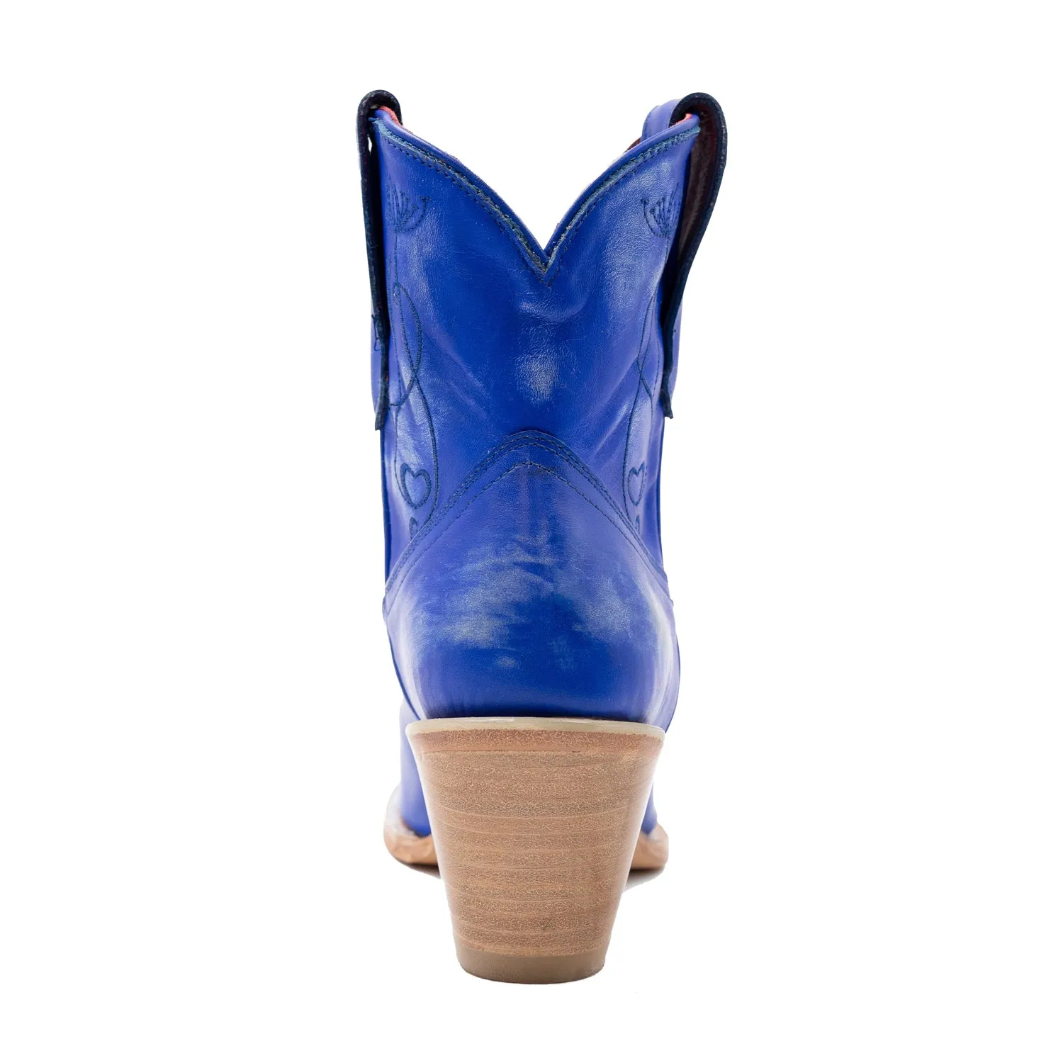 Ferrini Womens Pixie J-Toe Electric Blue Leather Cowboy Boots