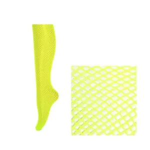 Fishnet Pantyhose - Fluro Yellow