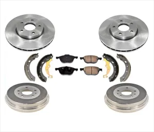 For 12-18 Focus S SE Front Disc Brake Rotors & Rear Drums Kit 6pc ( No Turbo )