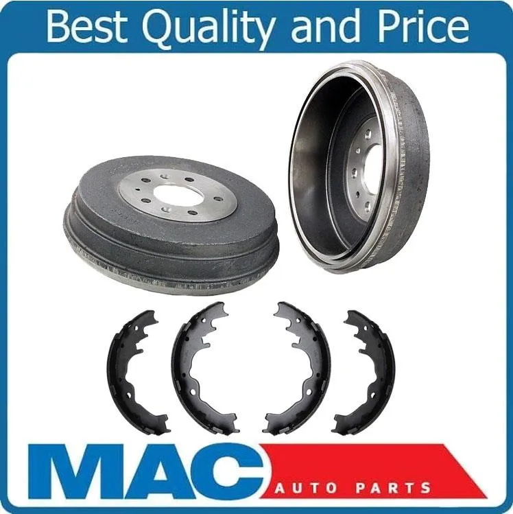 for 89-94 Mazda MPV 2 Wheel Drive (2) Rear Brake Drums and New Brake Shoes 3pc