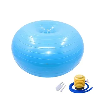 Fortitude Sports Donut Exercise Ball | Inflatable Fitness Donut With Air Pump