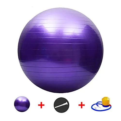 Fortitude Sports Exercise Ball With Pump | Yoga Swiss Ball For Fitness, Pilates, Home and Gym