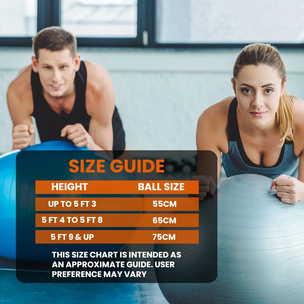 Fortitude Sports Exercise Ball With Pump | Yoga Swiss Ball For Fitness, Pilates, Home and Gym