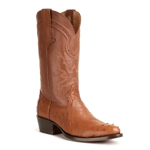 Gavel Men's  Hidalgo 4 Piece Ostrich Boot - Cognac