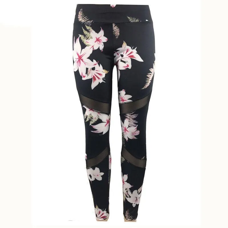 Gym Tights Flower Jogging Workout Set