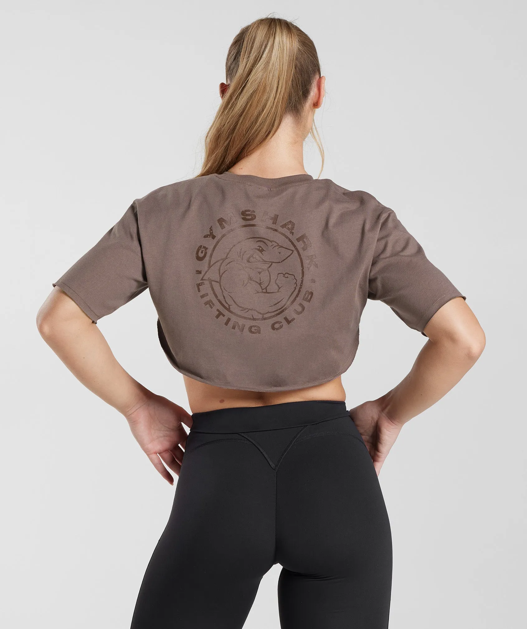 Gymshark Legacy Shrug Top - Truffle Brown