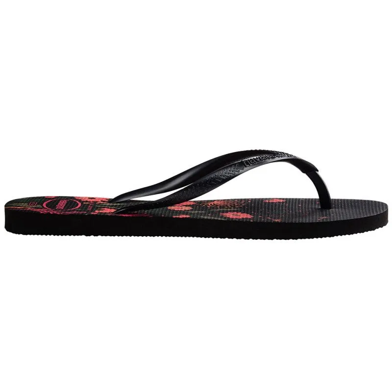 Havaianas Slim Organic Womans FlipFlops - Black / Pink