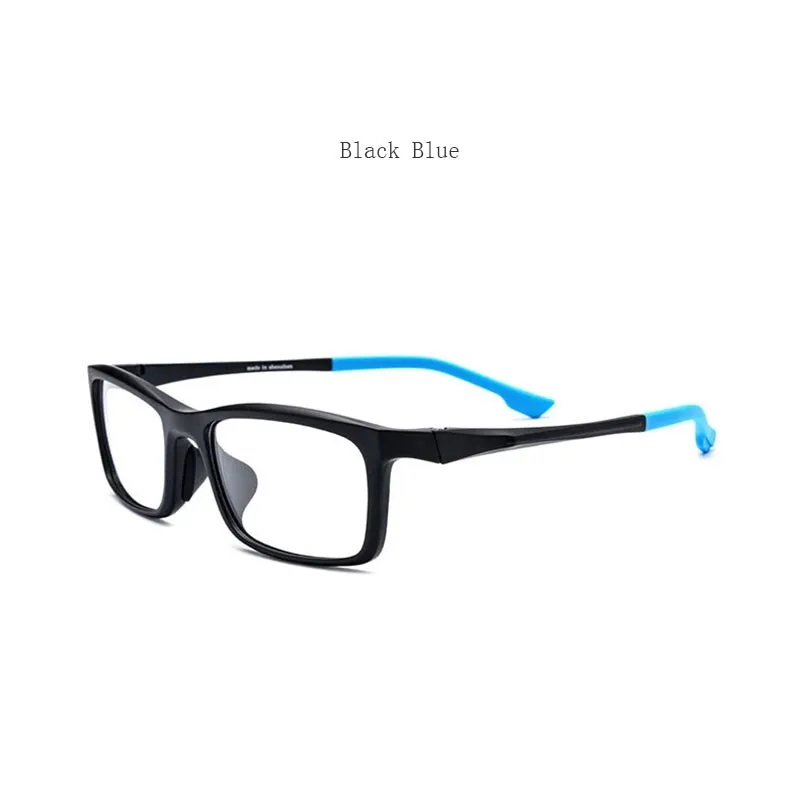 Hdcrafter Men's Full Rim TR 90 Titanium Rectangle Frame Sports Photochromic Custom Lens Eyeglasses 17209