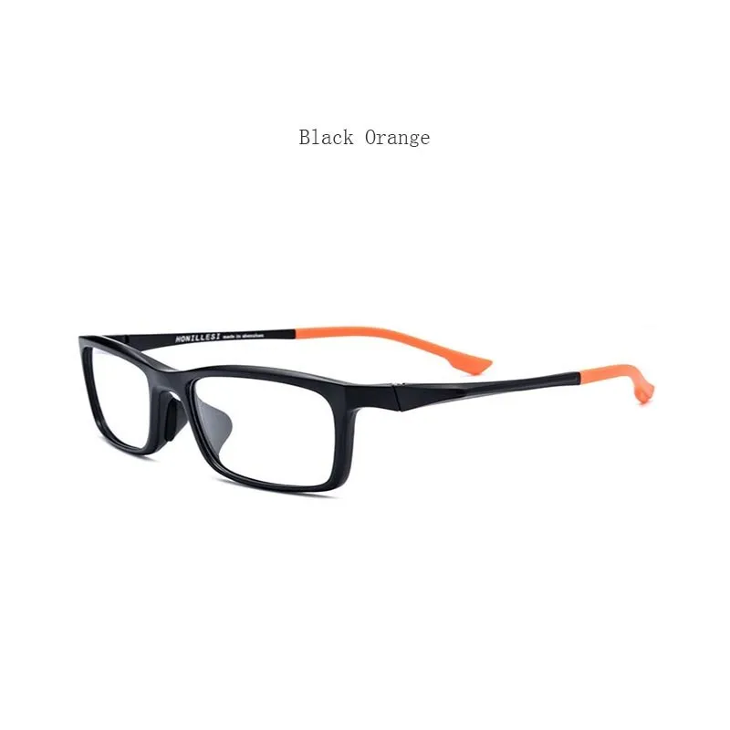 Hdcrafter Men's Full Rim TR 90 Titanium Rectangle Frame Sports Photochromic Custom Lens Eyeglasses 17209