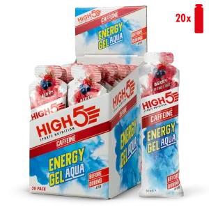 High 5 Aqua Energy Caffeine Gel 20 Pack Box - Berry