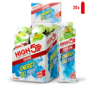 High 5 Aqua Energy Caffeine Gel 20 Pack Box - Citrus